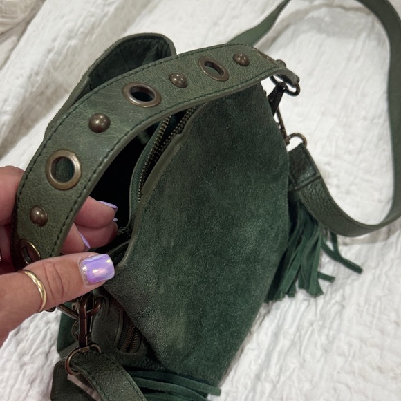 Free People Olive Green Crossbody Bag - Picture 4 of 6